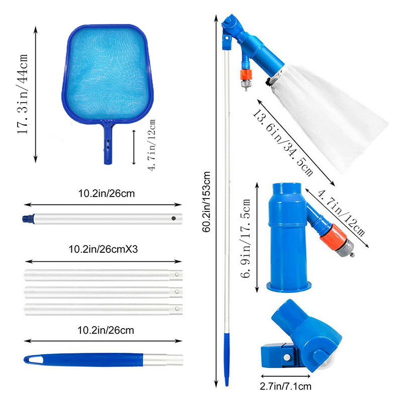 Pool-Staubsauger-Kit Unterwasserreiniger Pinsel Für Spas Teiche Brunnen Pool Kehrmaschine