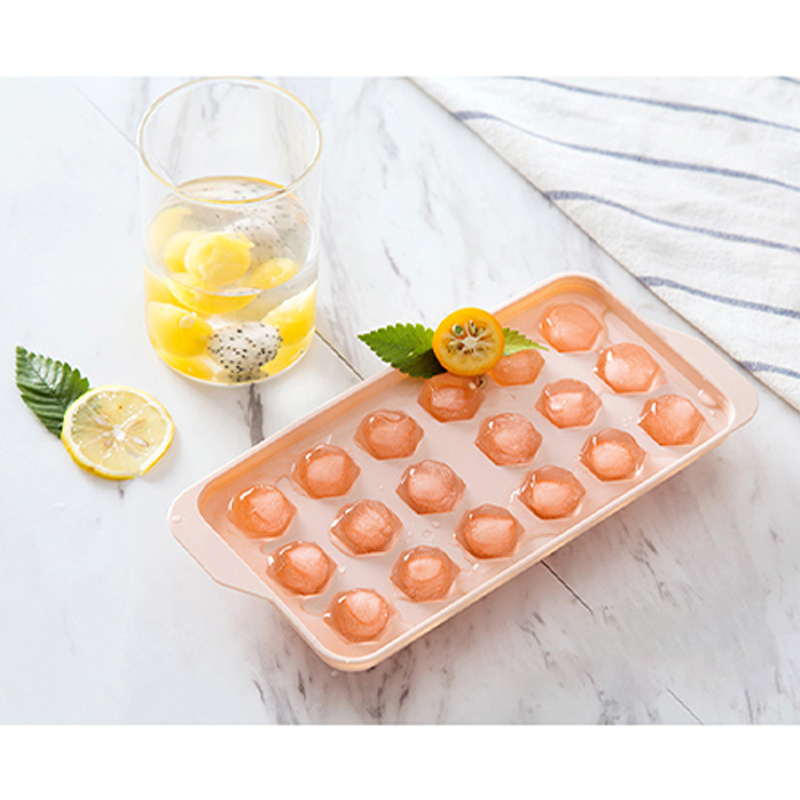 Silicone Ice Ball Ball Mold Ice Bandeja De Hóquei Whisky Ice Cube (sem Certificado FDA) - Cor De Rosa / Forma De Bola