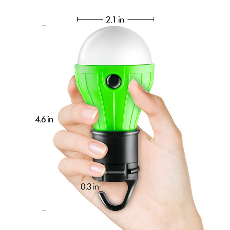 LED Camping Lâmpada Lâmpada Lâmpada Com Clip Hook Portable Lanterna de Emergência Lanterna - Preto