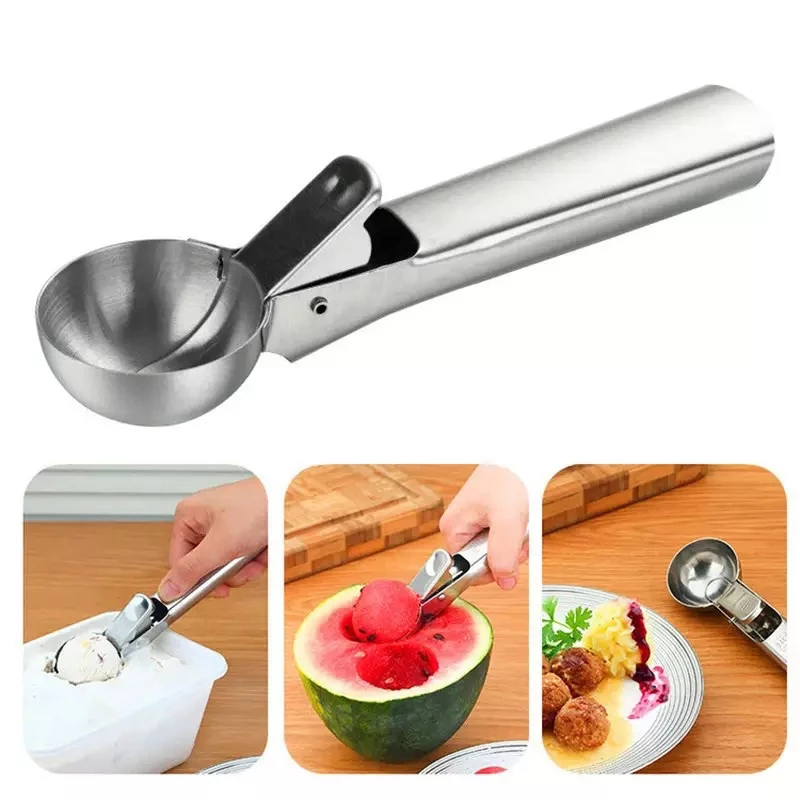 Colher De Sorvete De Aço Inoxidável De 7 Polegadas Colher Scoop Scoop Welmelon Colher (sem Certificado FDA)