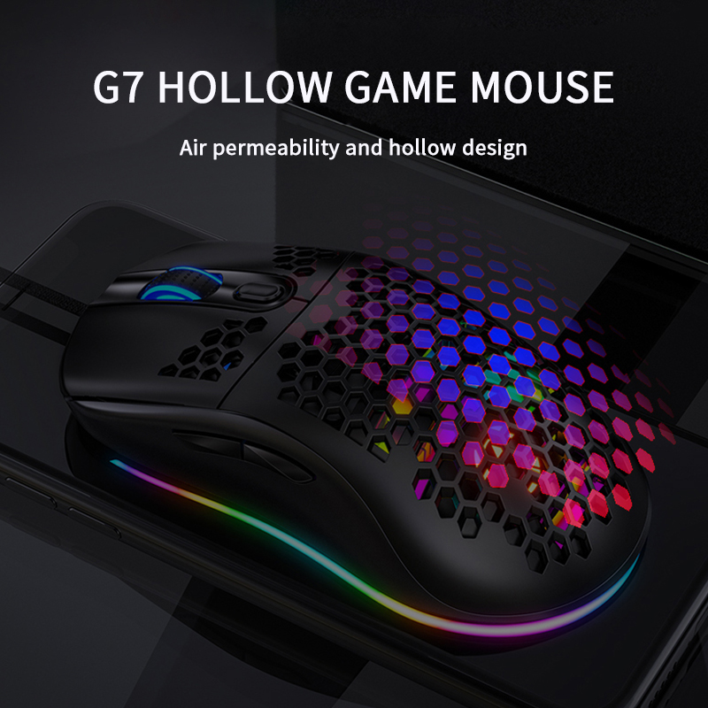 7200dpi Gaming Léger de Souris Rvb rv RGB Mice Ordinateur USB Pour Ordinateur Portable PC - Jaune