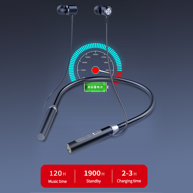 BT-63 Écouteurs Sans Fil Ecouteurs Bluetooth Magnétiques Avec Casque De Microphone HD - Blanc