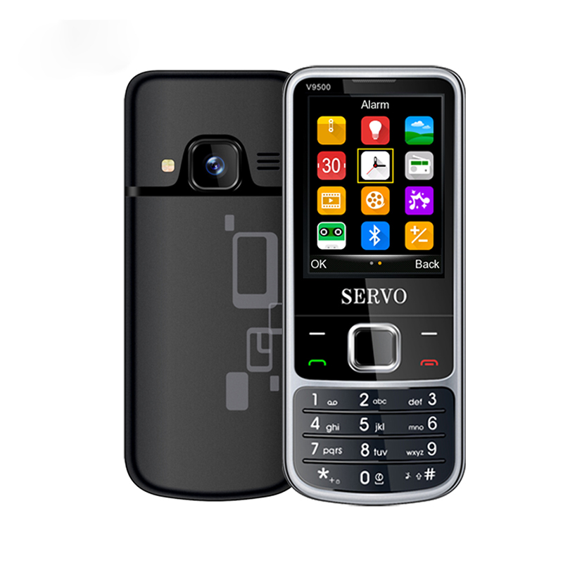 Servo V9500 Slots de Cartão SIM 4 Slots de Cartão SIM Slots Celular Speed ​​dial Recorder Cell Phone Celular - Chave de Prata/inglês