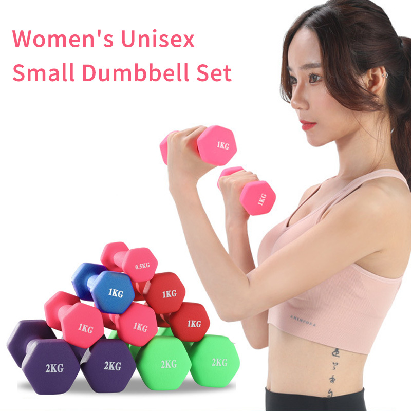 Fitness Dumbbell Home Exercício Braço de Mão Pilatos Halteres Para Crianças Femininas - Rosa/1 kg