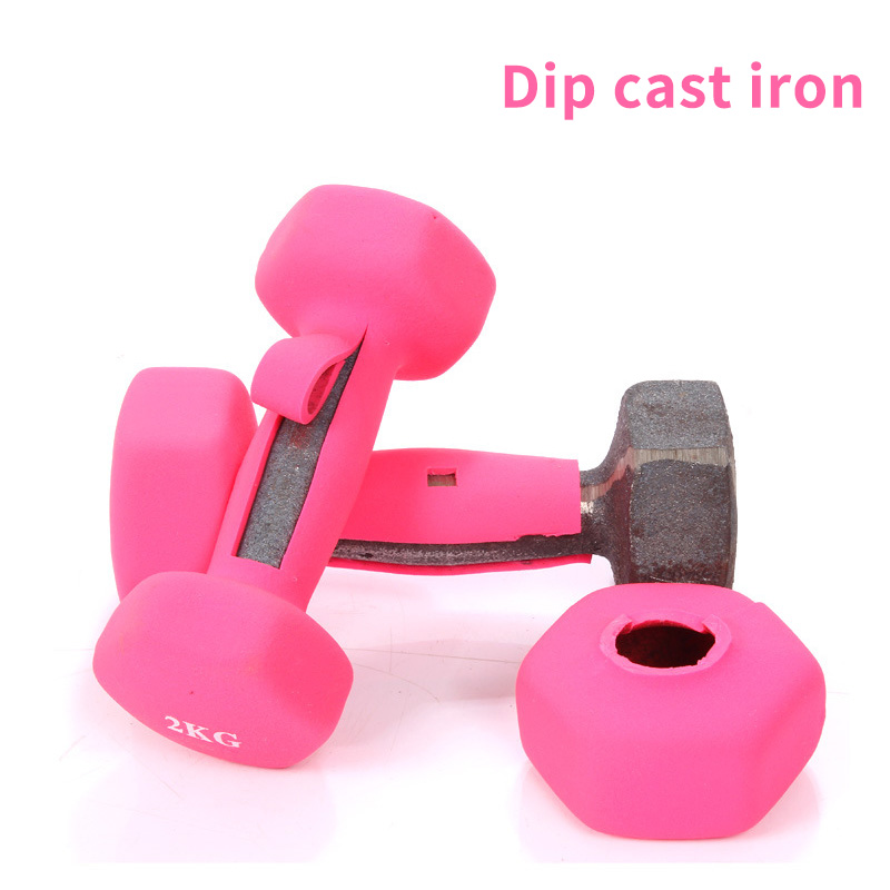 Fitness Dumbbell Casa Esercizio Braccio Peso Mano Dumbells Per Bambini da Donna - Rosa/1 kg