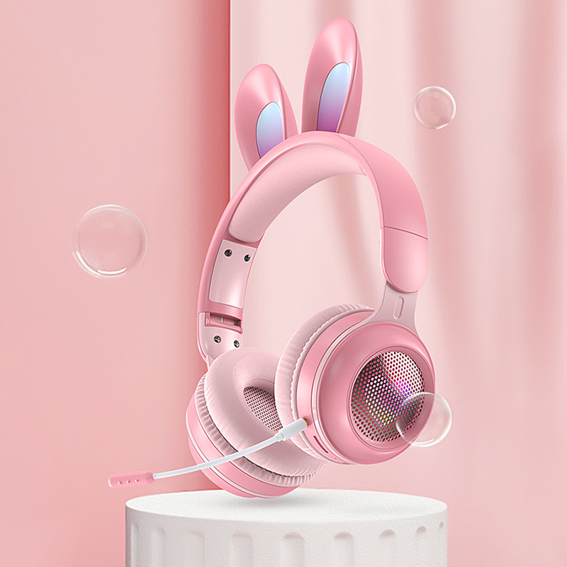 Casque D'écouteurs Pour Enfants Sans Fil Avec L'annulation De Bruit MIC TF Carte De Musique Player HIFI Stéréo Bluetooth 5.0 Casque D'enfants - Blanche