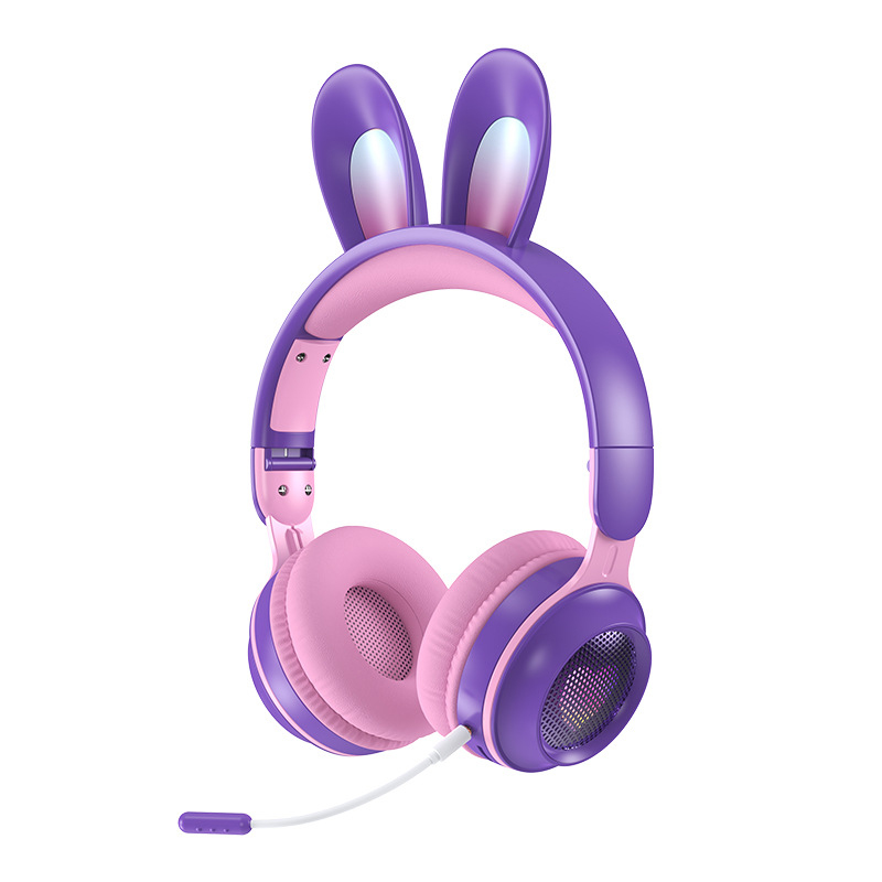 Casque D'écouteurs Pour Enfants Sans Fil Avec L'annulation De Bruit MIC TF Carte De Musique Player HIFI Stéréo Bluetooth 5.0 Casque D'enfants - Blanche