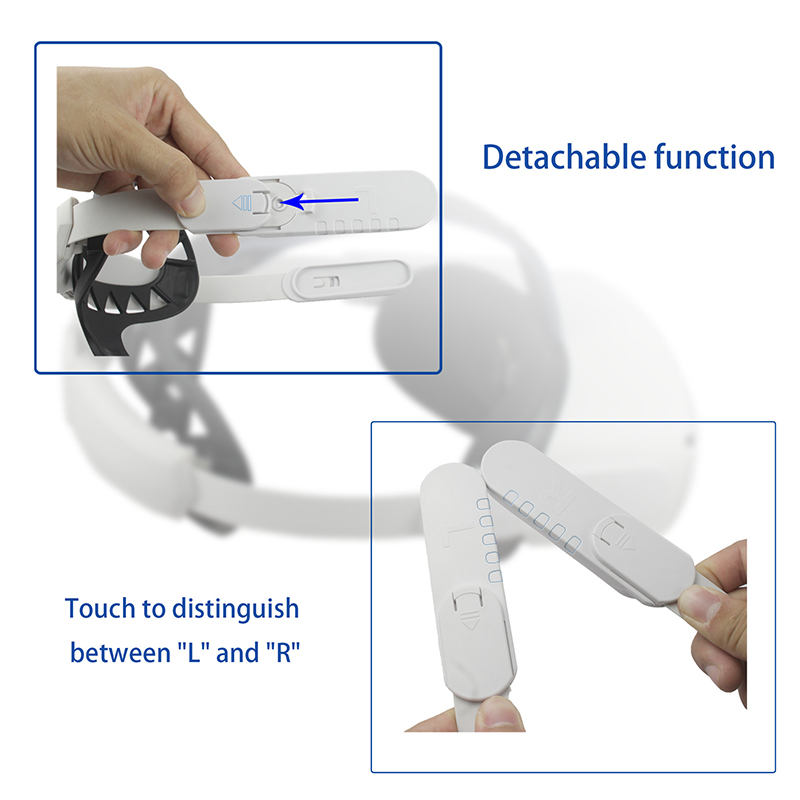 Weiche Bequeme Tragende Leichte Kopfstrap Für Oculus Quest 2 Stirnband - Weiß