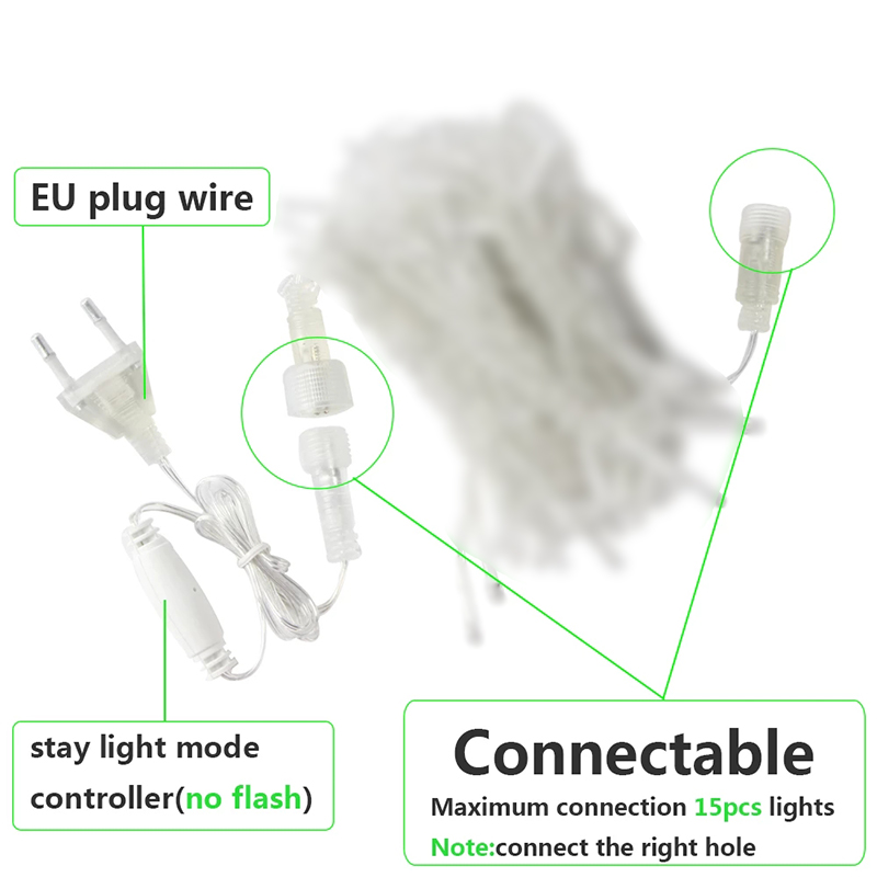 Adattatore Della Spina Del Controller Della Stringa Della Luce Colorata A LED - Plug Normale / UE