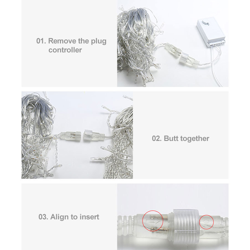 Adaptador De Enchufe Del Controlador De Cadena De Luz Colorida LED - Enchufe Normal / De La UE