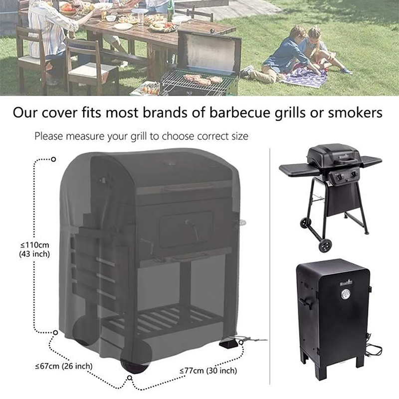 Copertina Per Grill a Gas Impermeabile al Coperchio Per Griglia Barbecue Pesante - 76x66x110cm