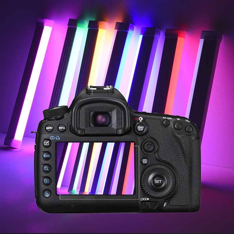 17cm RGB Handheld LED Video Light Concert Barra de Luz Enchimento Fotografia de Luz Leve Com Bateria Recarregável Embutida - Bebê Azul