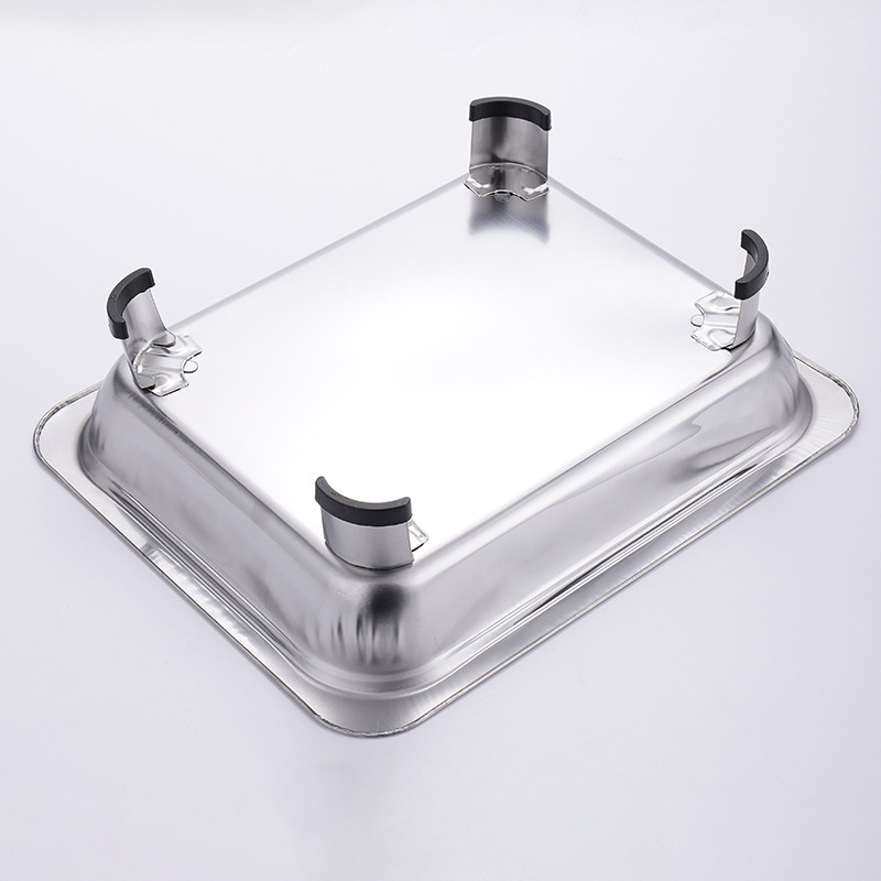 Edelstahl+glas Glatte Oberflächenschale Pfanne Wärmer Server (kein Fda-zertifikat) (bpa-frei) - 1pc