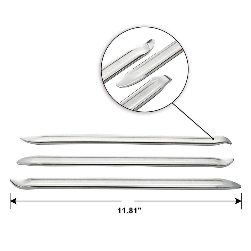 2 Piezas De Acero Inoxidable Palanca De Neumáticos Duradera Kit De Herramientas De Neumáticos Para Bicicleta De Motos Pesados