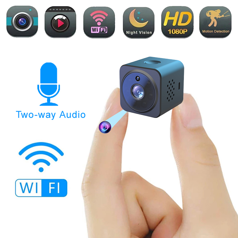 AS02 HD 1080p Mini WiFi IP Überwachungskamera Nachtversion Wireless Voice Recorder Webcam