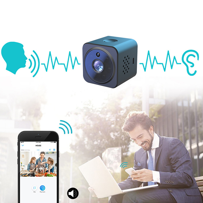 AS02 HD 1080p Mini wi -fi IP -наблюдение Камера Ночная Версия Беспроводной Голосовой Регистр Веб -камера