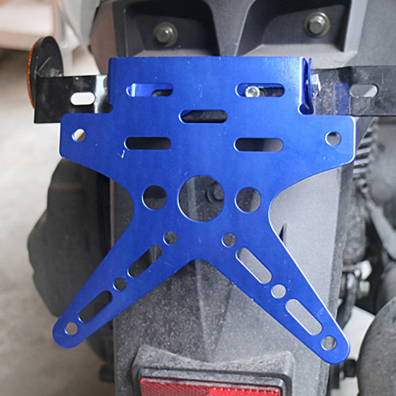 Motorcycle Bike License Plate Holder Frame Adjustable License Bracket Ebike Modified
