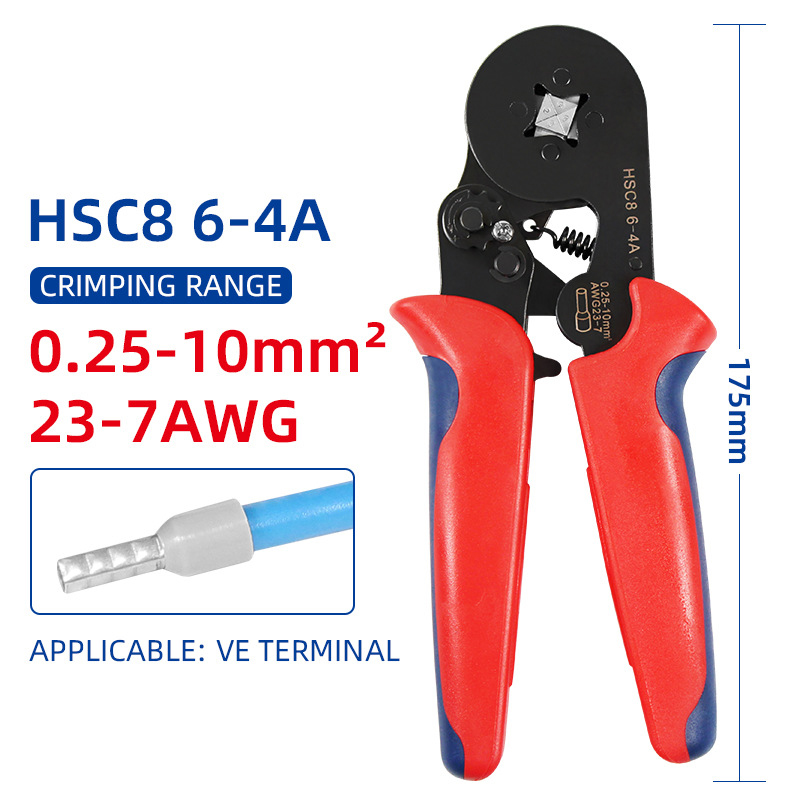 23-7awg Wire Crimper Tool Ratcheting Isoll Terminals Kit Crimper Kit Crimping Piculador de Crimpagem Ferramenta