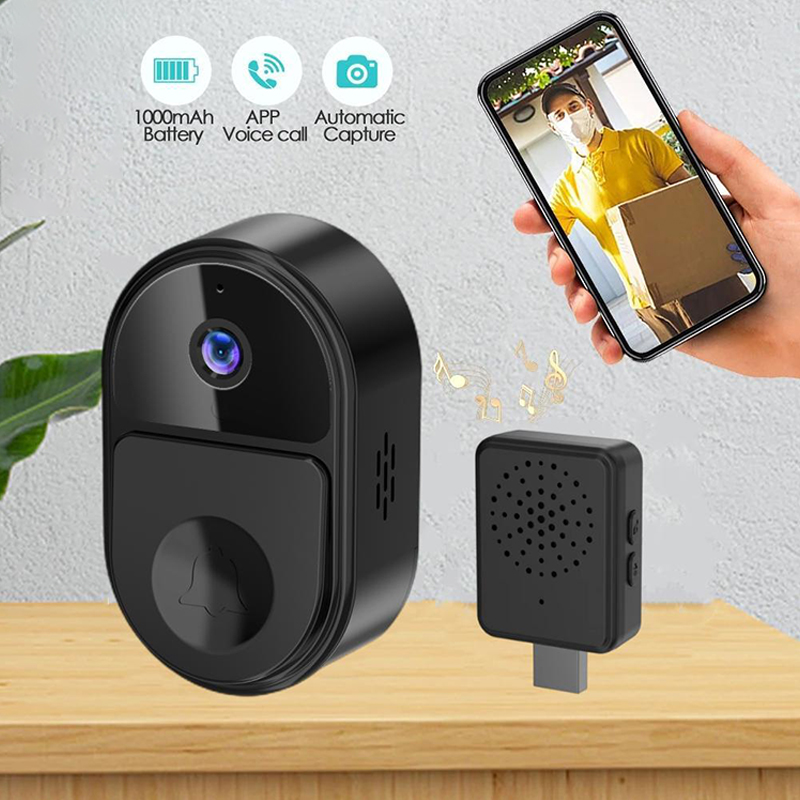 V8 Wireless Video Door Door Dop Video 2-way Audio Night Vision Дверь Колокол Анти-края - Белый