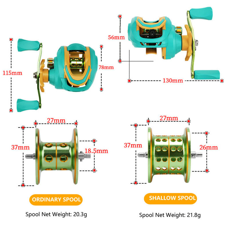 MA200 8kg Max Drag Fishing Reel 7.2:1 High Speed Fishing Wheel - Left