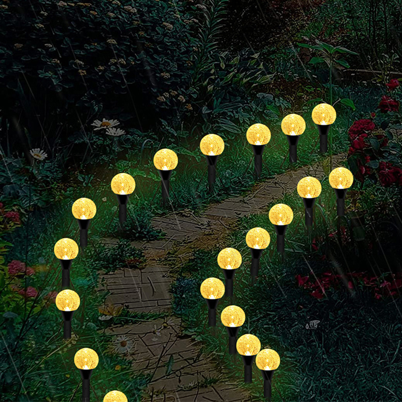 Lámpara de Césped de Iluminación de Burbujas de Luz Solar de Jardín Para la Decoración Del Patio Del Hogar - 20 en 1 / Luz Colorida