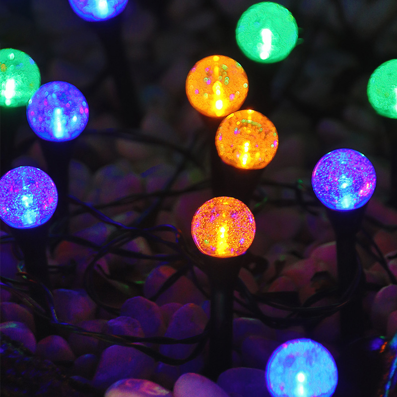 Lâmpada de Grama de Iluminação de Fada da Bolha de Bolha Solar de Jardim Solar Para Decoração de Quintal Para Casa - 20 em 1 / Luz Colorida