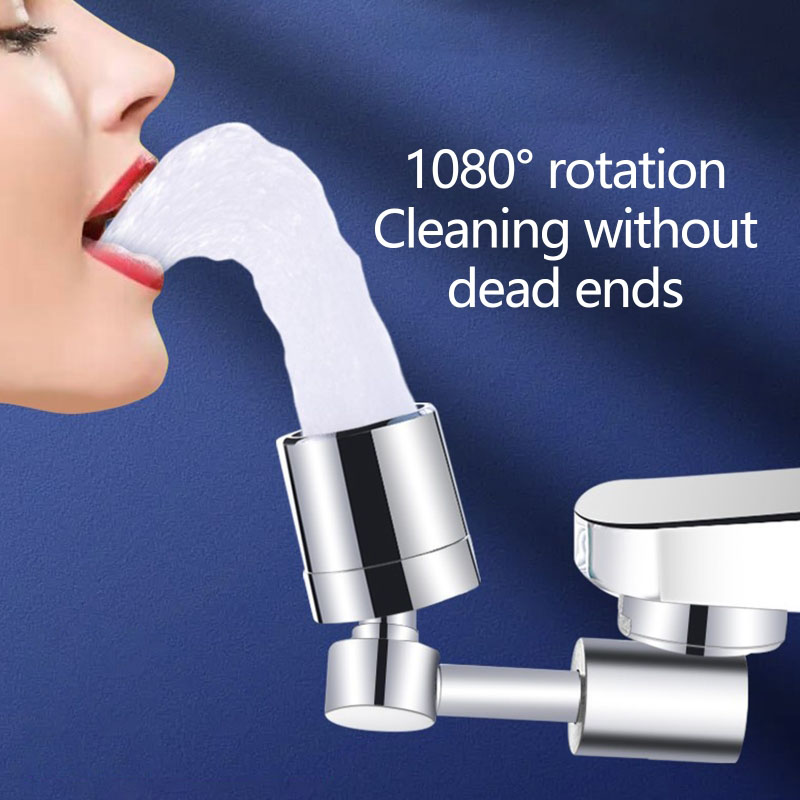 Faucet Extender Anti-dust Durable à 1080 Degrés Filtre à Éclaboussure Rotatif Aérateur de Robinet - Ordinaire