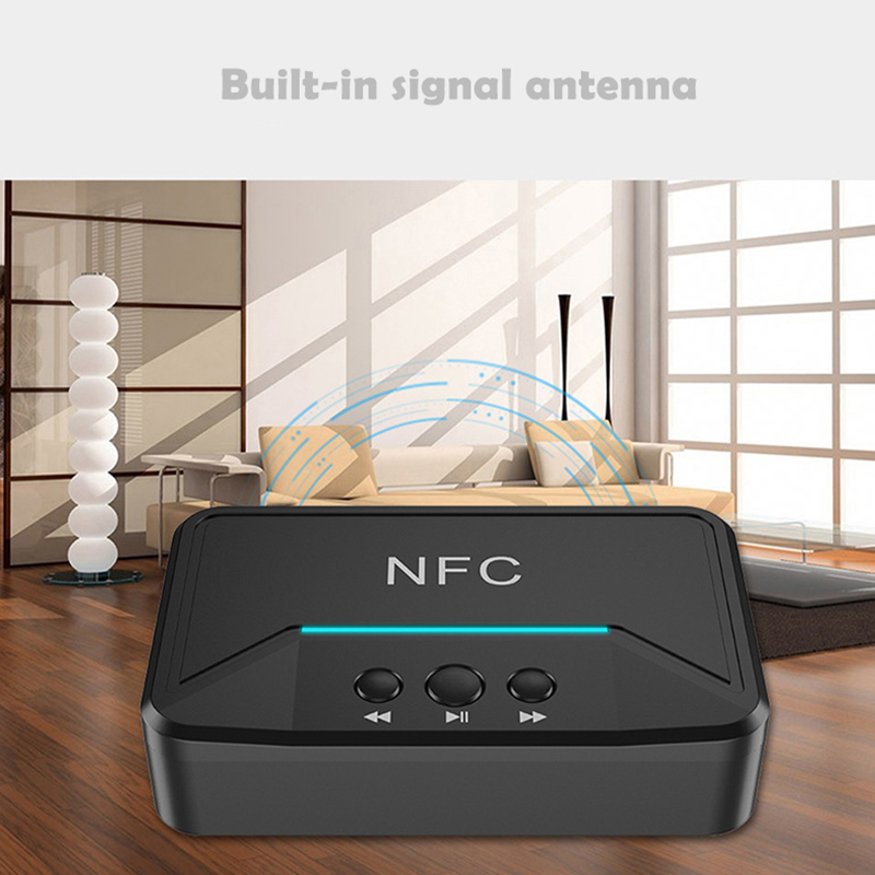 BT200 NFC Bluetooth Audio Receiver Transmissor Sem Fio Aux a 2 a 2 RCA Adaptador de Áudio