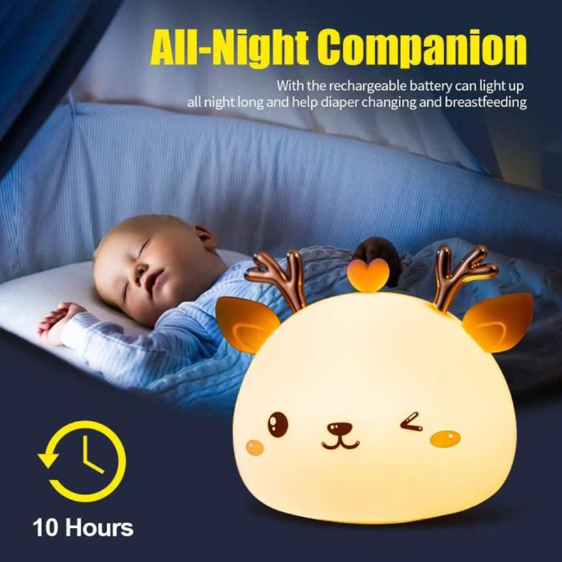 Lémière de Nuit en Silicone Enfants de Chambre à Coucher Lampe à la Lampe de la Lampe Pour Enfant