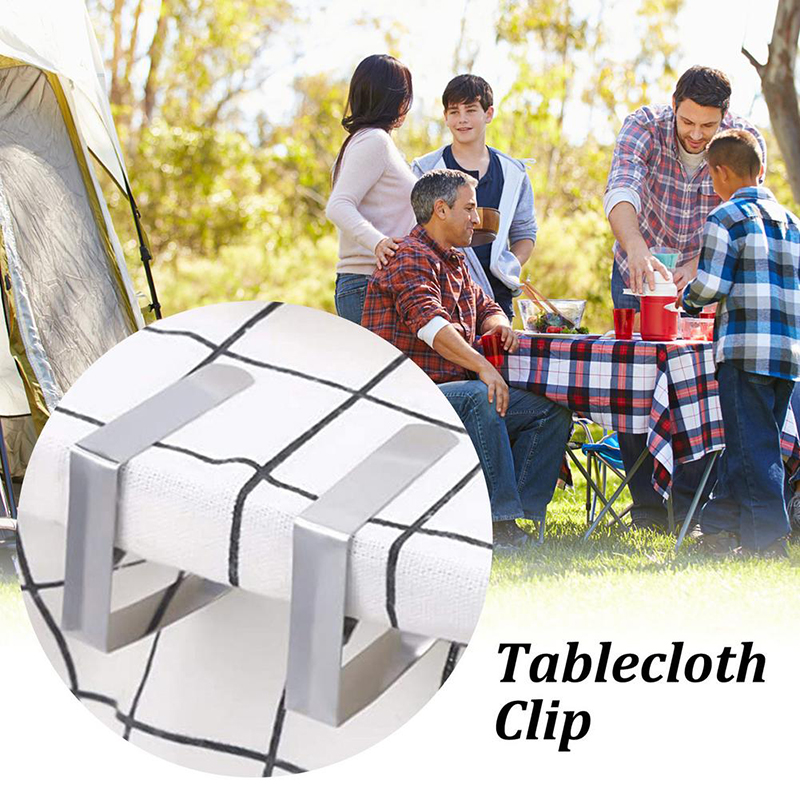 8pcs Clip Per Tovagliette in Acciaio Inossidabile Clip da Tovaglia Per Picnic Coperoncine