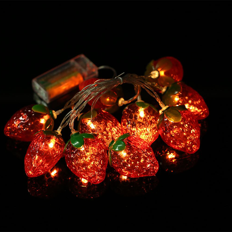 LED Fruit Strawberry String Light Battery Powered Lighting Lamp Room Decor for Indoor Outdoor Lighting Christmas Lights - 1.5m 10 Lights / On