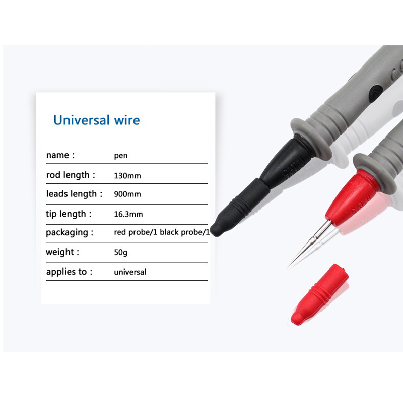 2pcs Test de Multimètre Numérique Universel Porceau de Pointe à Aiguille Pen Pouc Accessoir