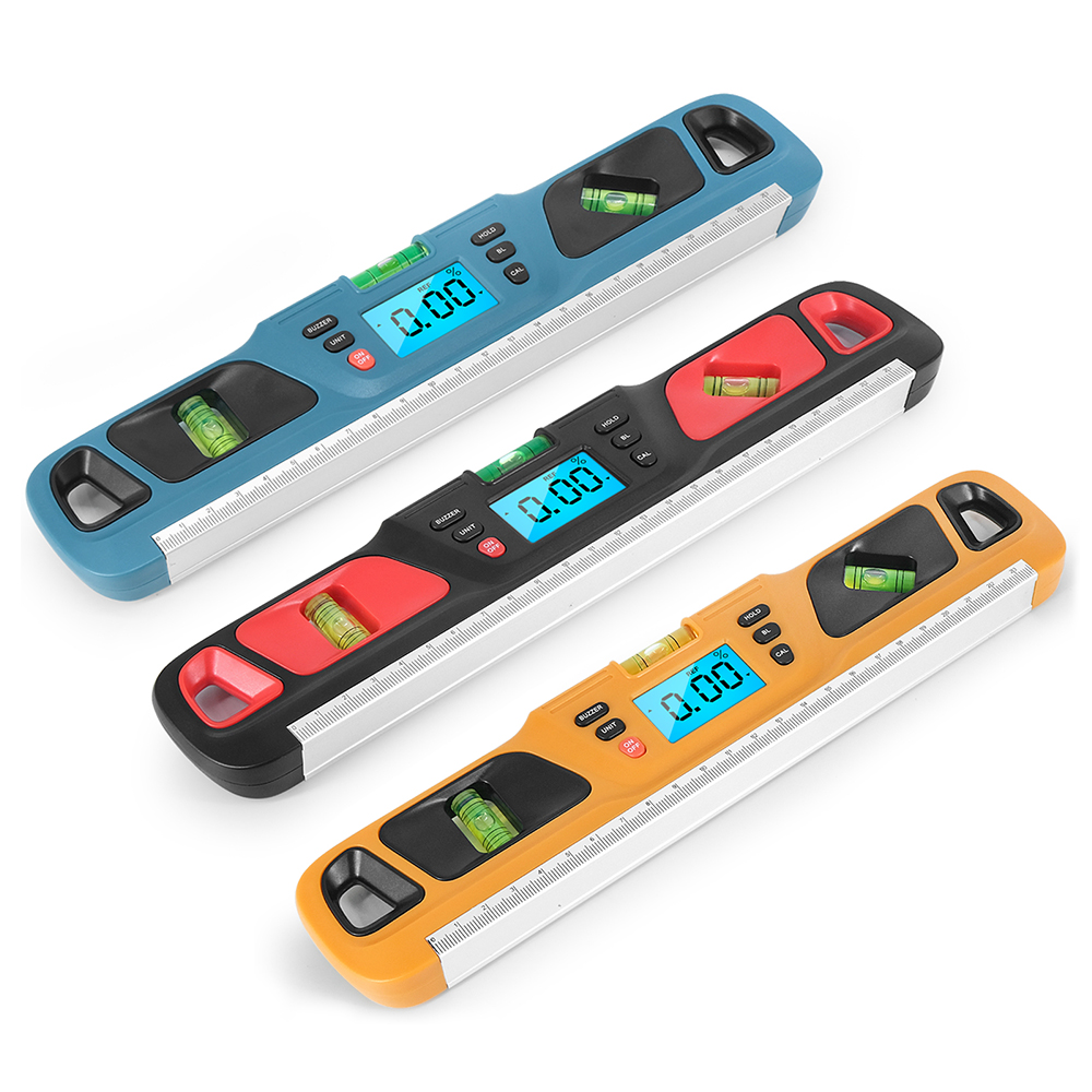 HW-200 Nível de Nível Elétrico Ângulo de Ângulo Régua Digital Spirit Level Inclinometer Medidor Localizador - Vermelho